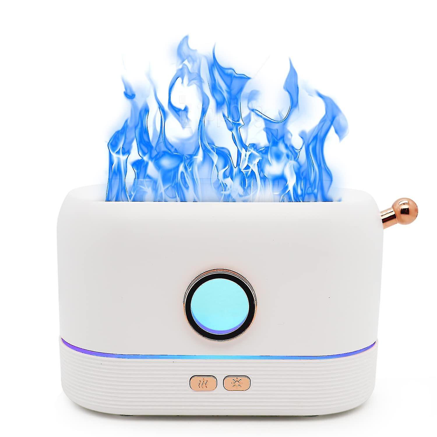 Aroma Diffuser For Essential Oils Color Changing Flame Air Humidifierwhite