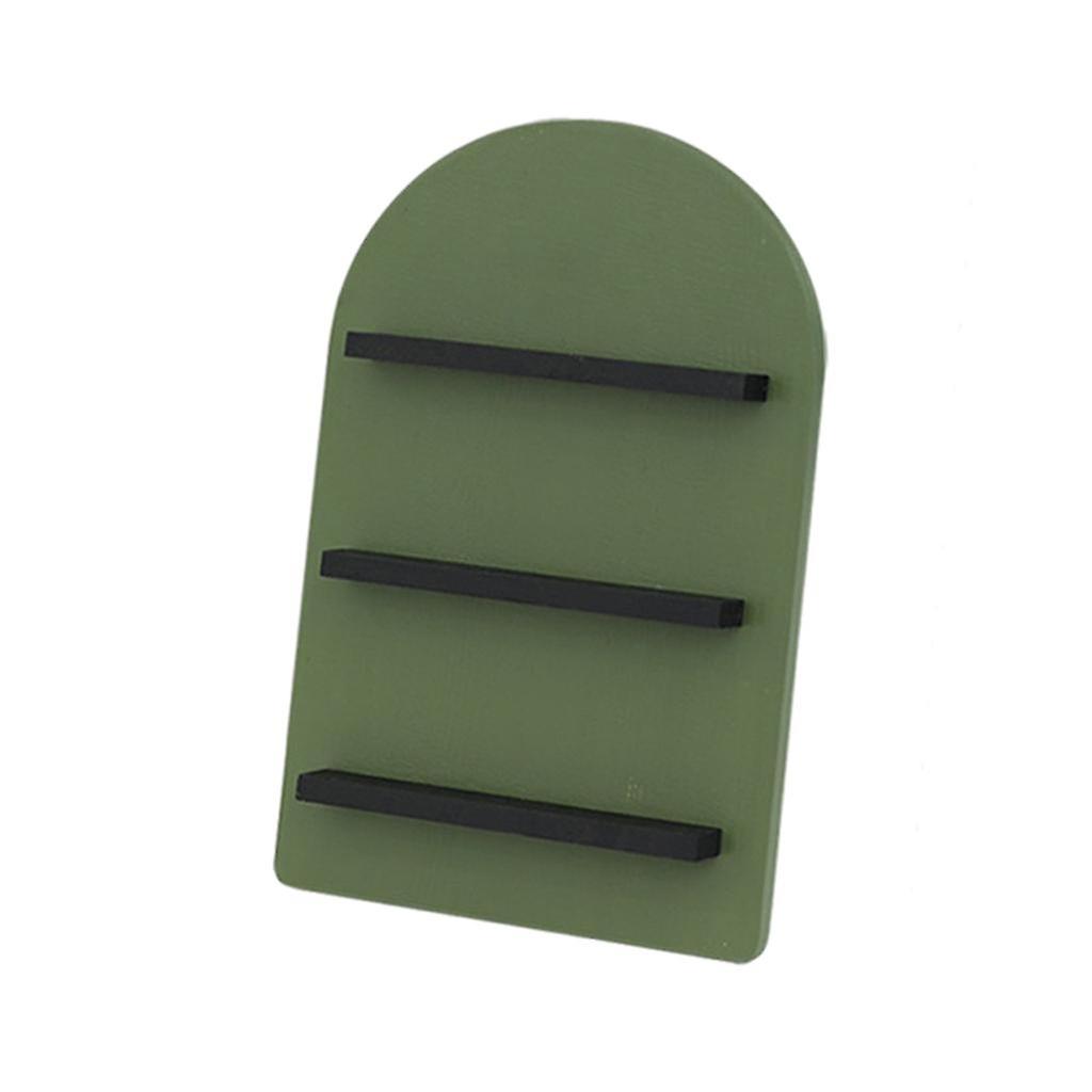 Hölzerne Display Rack Gläser Make-up Autos Puppen Spielzeug Theke Riser Ständer Grün