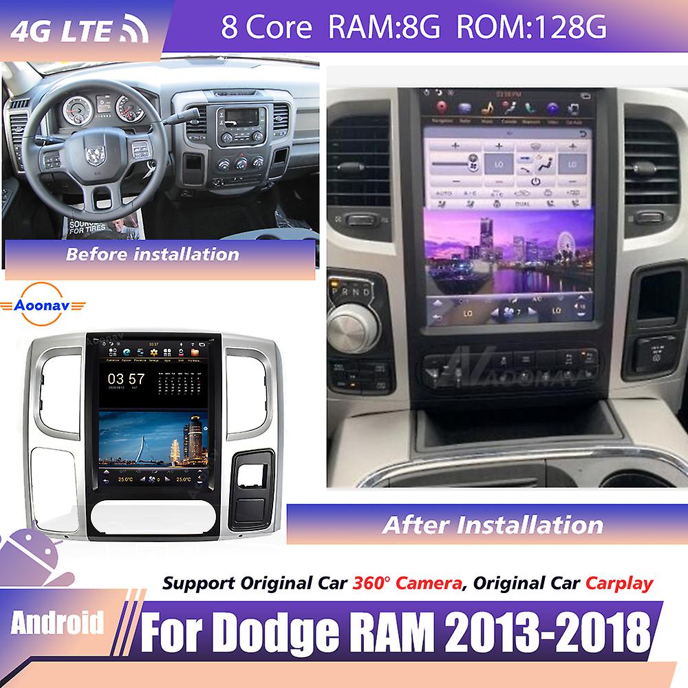 Multimedia Android System For Dodge RAM 2013 2014 2015 2016 2017-2018 Touch Screen GPS Navigation Recorder Player with Carplay