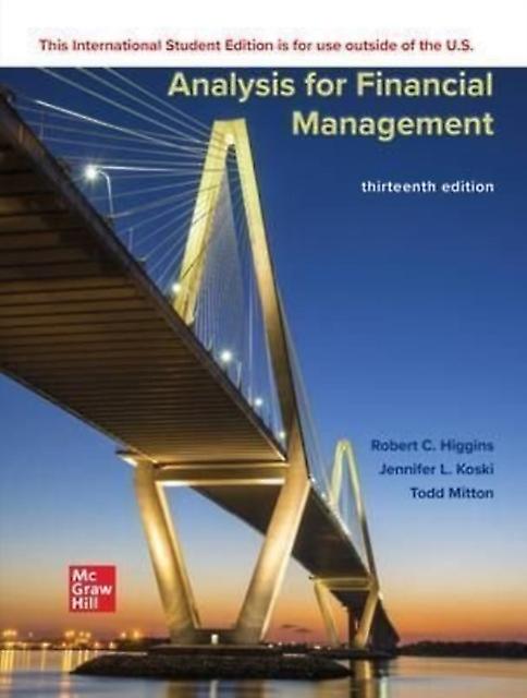 Analysis For Financial Management Ise by Todd Mitton Paperback