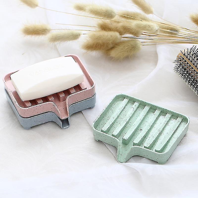 Bar Soap Holder, Self Draining Waterfall Soap Tray For Shower Bathroom Kitchen Pack Of 3