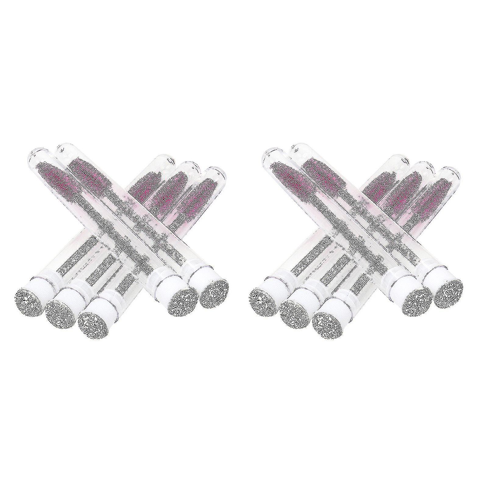 Farfi 10pcs Grafting Eyelash Brush Portable With Comb Design Multi-color Optional One-time Disposal Cosmetic Tool Rhinestone Faux Crystal Eyelash Brus