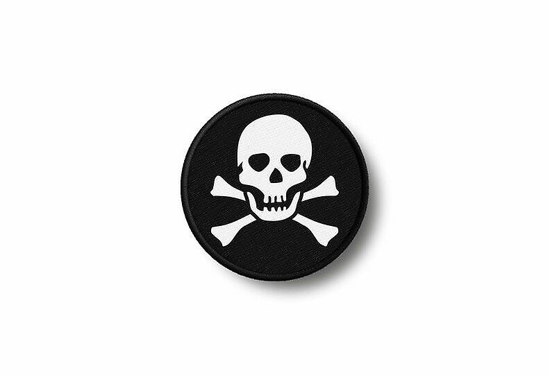 Patch Badge Ecusson Brode Prints Thermocollant Biker Pirate Tete Death C