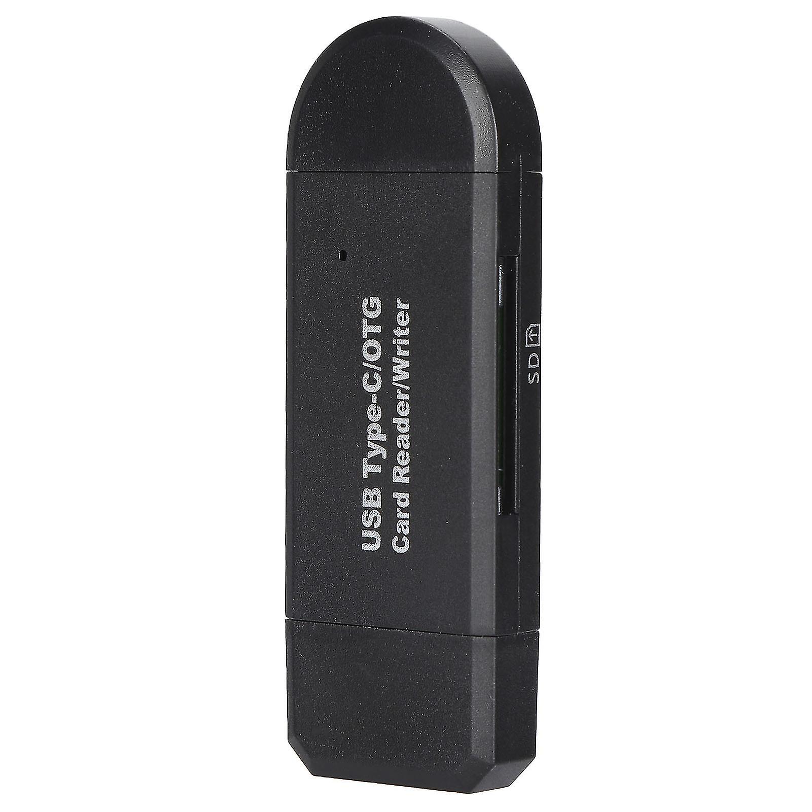 High Speed Type C OTG Memory Card Reader Black for Phone & PC