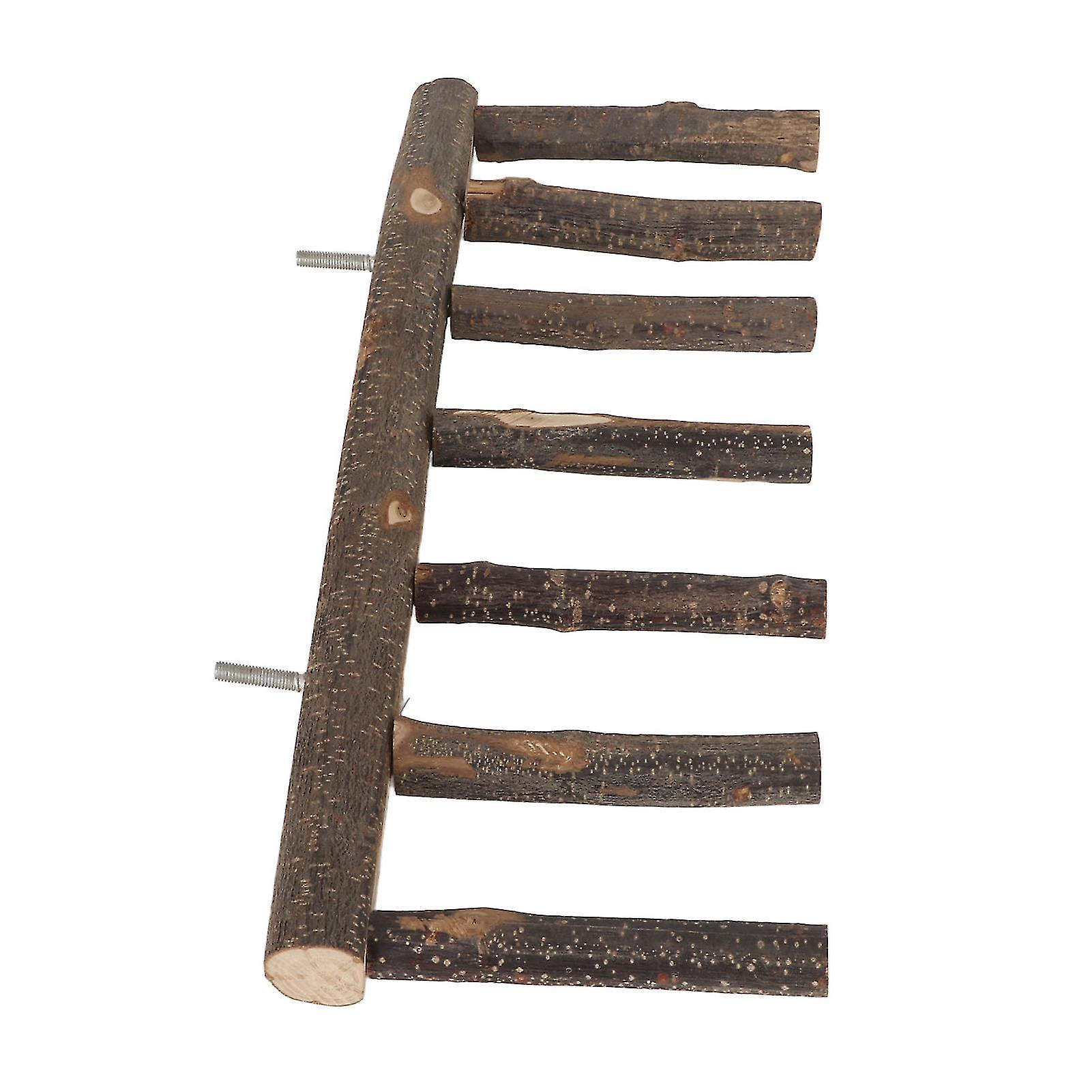 Bird Wooden Ladder Grinding Claws Multi Step Ladder Parrot Perch Ladder for Small Medium Parrot 7 Step 