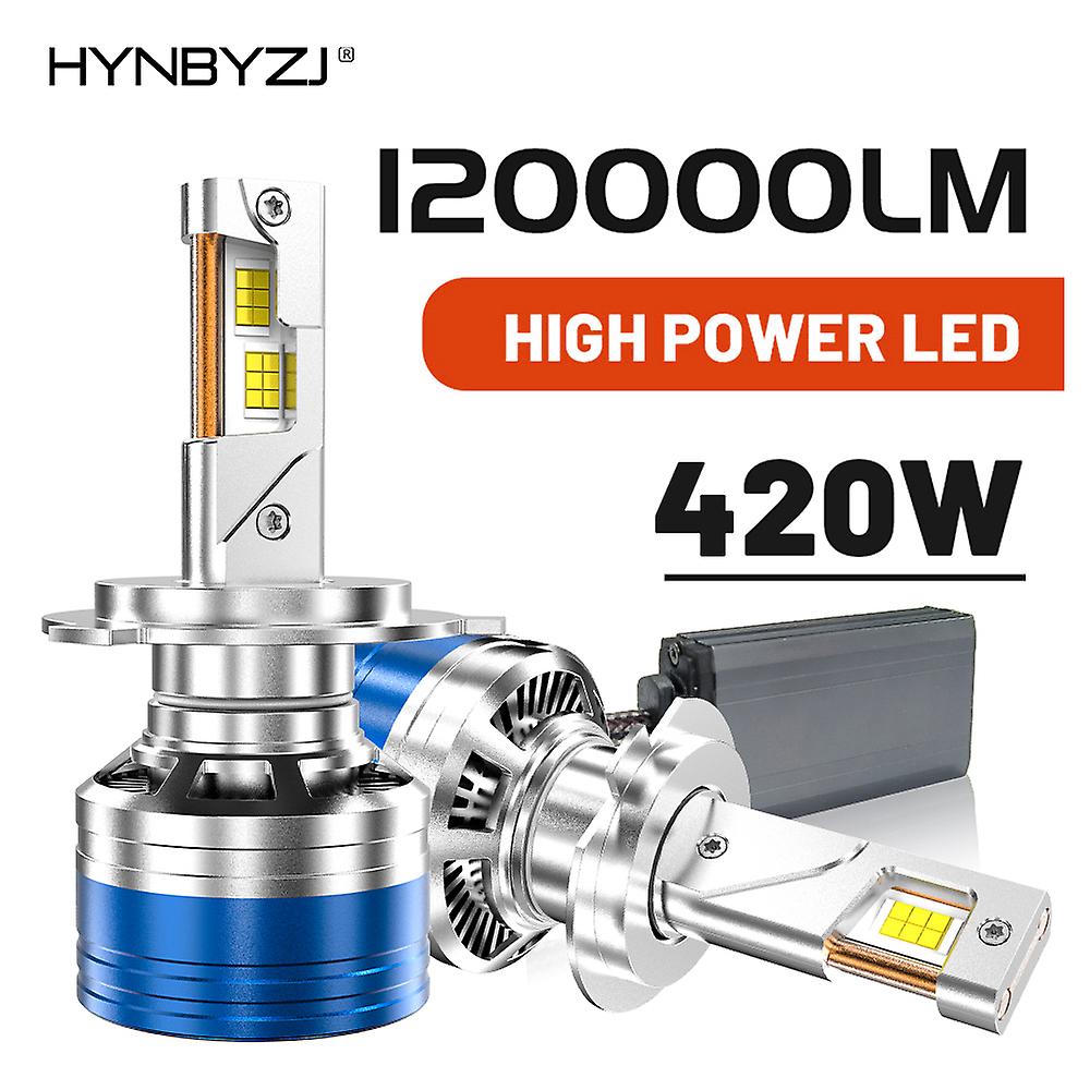 -120000lm420w 120000lm H7 H4 H11 Led Headlight High Power Canbus H1 H8 H9 9005 Hb3 9006 Hb4 9012 Hir2 Turbo Lamp 6000k Car Light