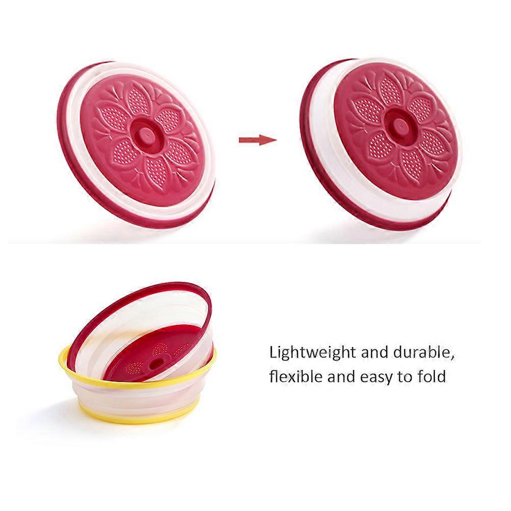 Faltbare Mikrowellenabdeckung Abflusskorb Obstgemüse Korb Lebensmittelabdeckung