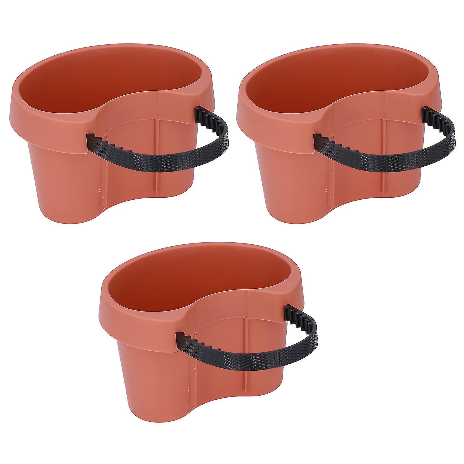 Flower Pot with Adjustable Strap & Drain Pipe, 12.5x19cm Plastic Planter