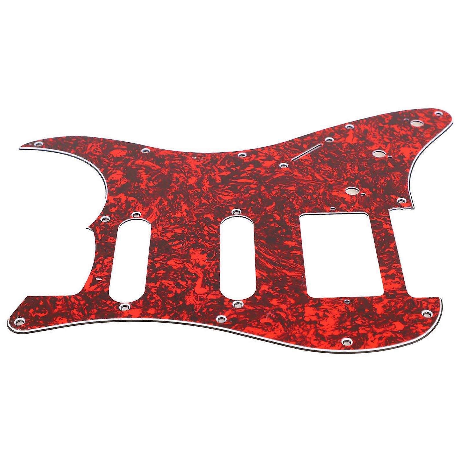 Electric Guitar Pickguard PVC Plastic Guard Scratch Board Front Plate Panel Cover Instrument Accessories Big Red Turtle Shell Color GSSH71 