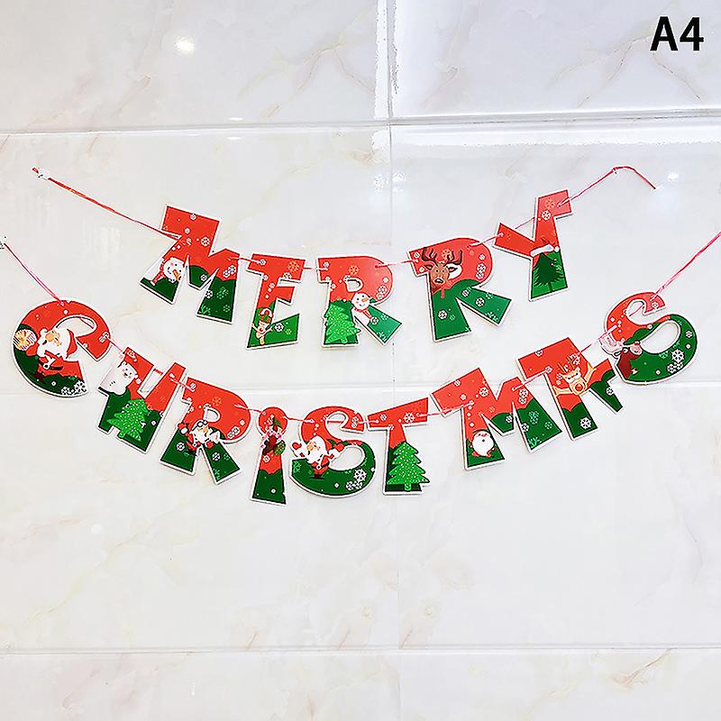 2024 Christmas Decorations Cartoon Flag Color Flag Christmas Festival Scene Layo