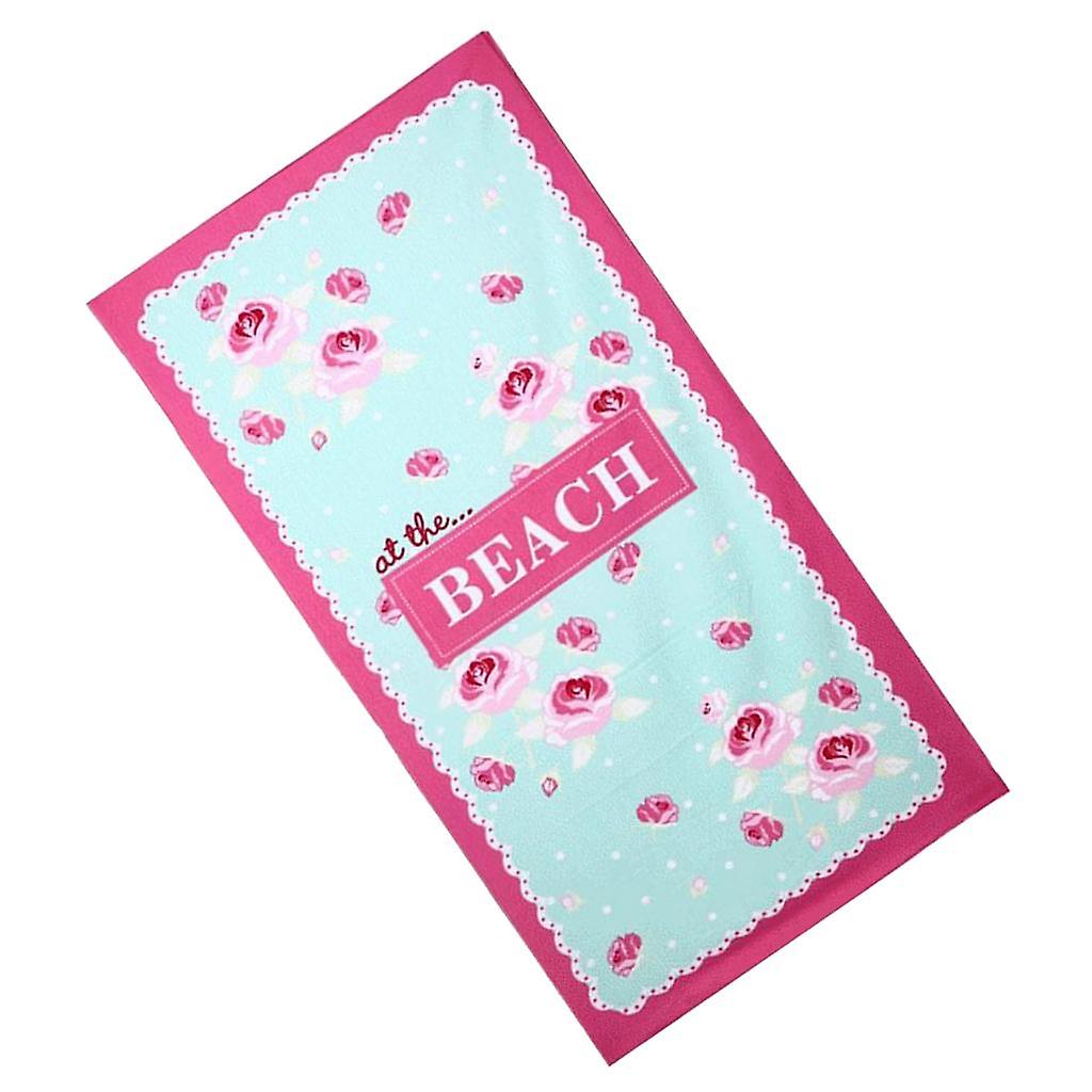 Soft Absorbent Printing Microfiber Beach Bath Towel Flower