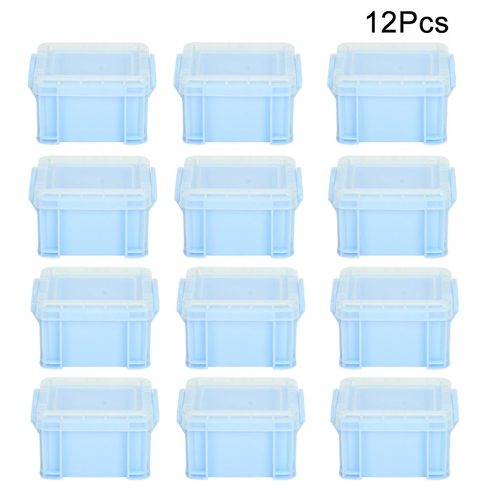 12pcs Plastic Lightweight Candy Snack Storage Box Chocolate Cookie Container Case