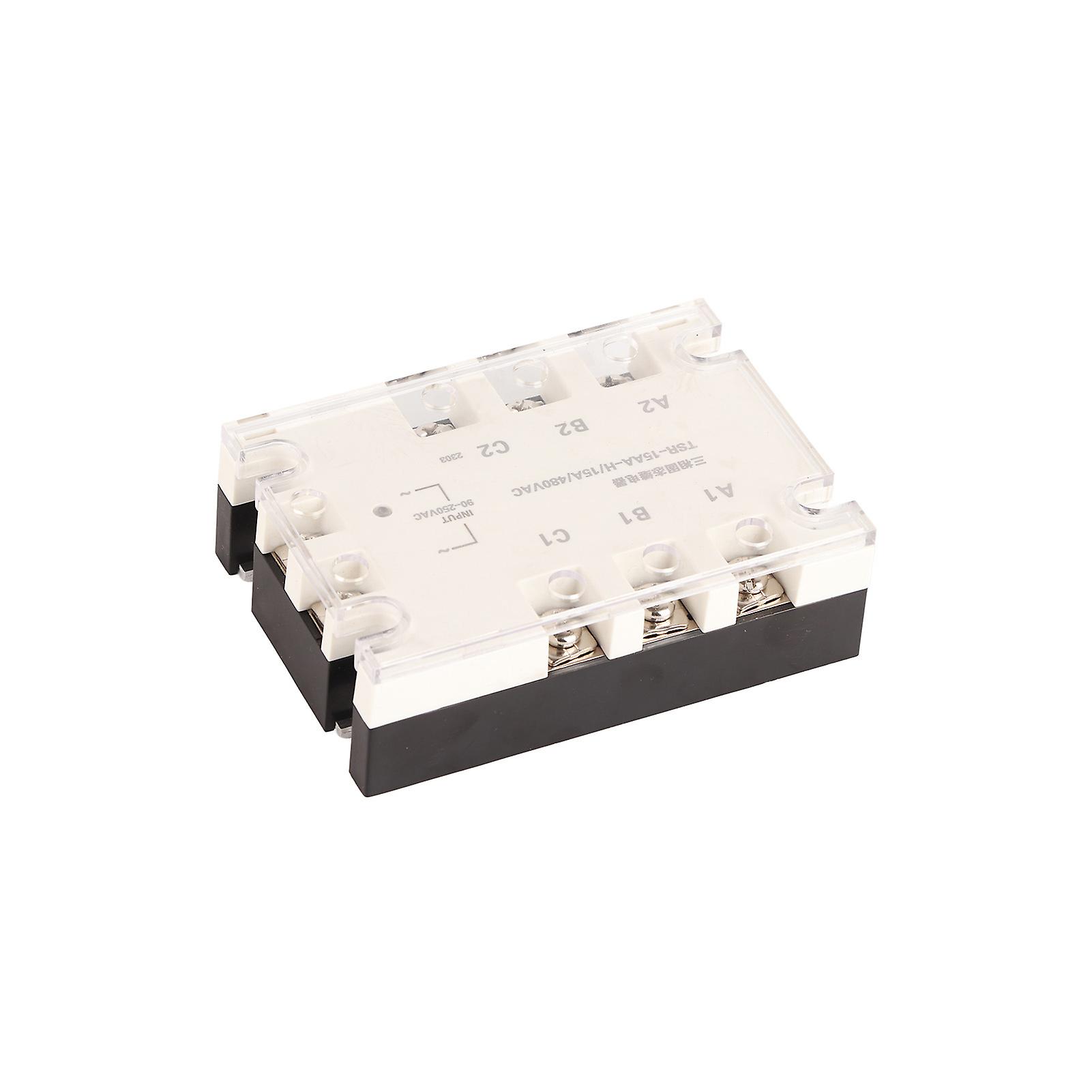 3 Phase Solid State Relay Fast Switching Speed Noise Free AC to AC SSR 90‑250VAC to 24‑480VAC TSR 15AA H (15A) 