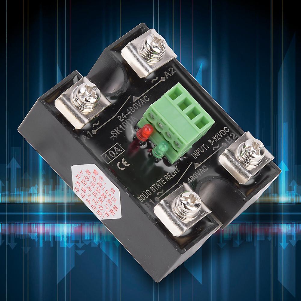 BERM Solid State Relay Dual Channel DC Control Dual Channel AC Single Phase SSR 24-480VAC(10A(BERM-SK10DA) )