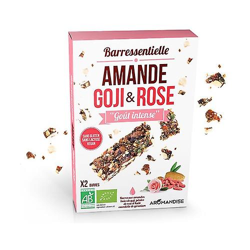 Almond, Goji and Rose bar 2 bars of 25g