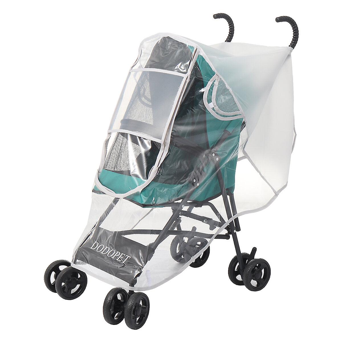 Baby Stroller Accessories Waterproof Pvc Dust Cover Universal Practical Weatherproof Cover Summer Children Stroller Insect Mosquito Net Safety-black