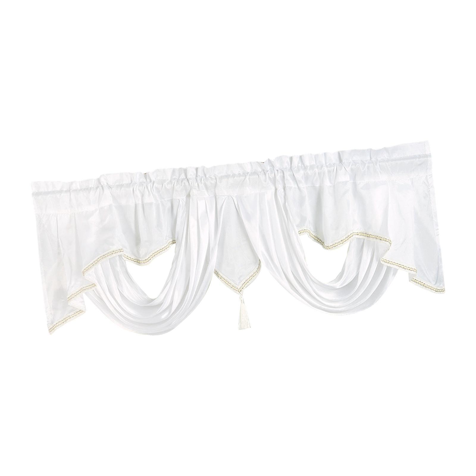 Scallop Valance Short Curtain Decoration Blackout Valance Window Treatments Rod Pocket Curtain Valance για την πόρτα σαλονιού