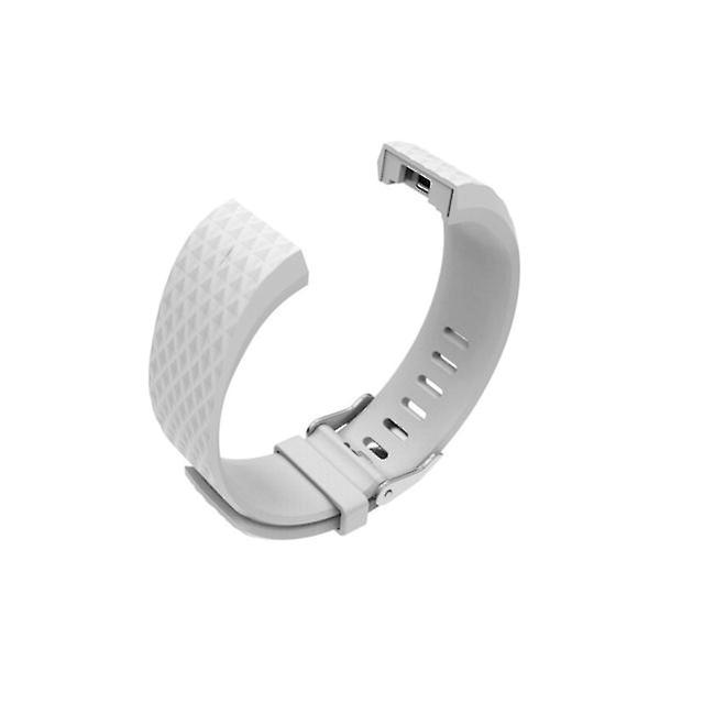 Replacement Silicone Strap  for Fitbit Charge 2 (140-170mm) - White