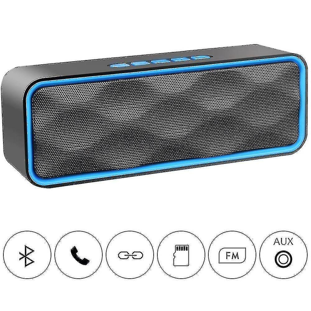 Portable Bluetooth Speaker,tws Bluetooth 5.0 Wireless Speaker With 3d