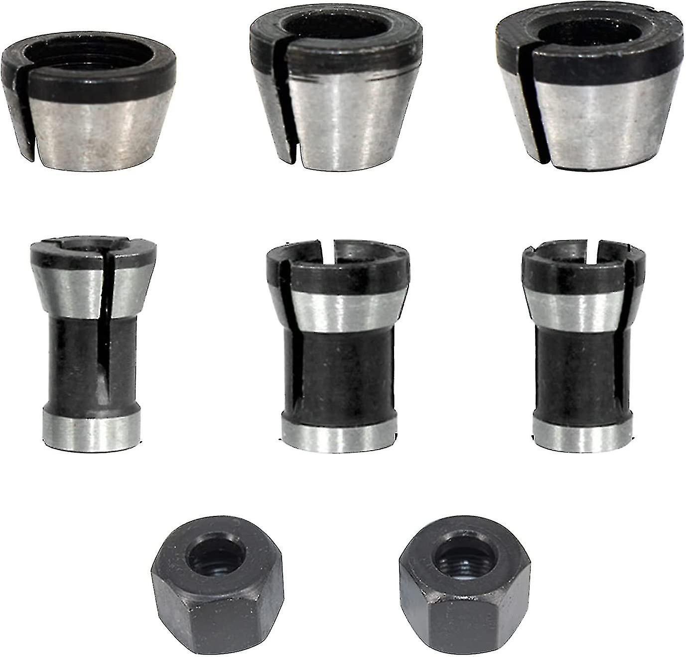 8pcs 6.35/8mm Router Collet Chuck