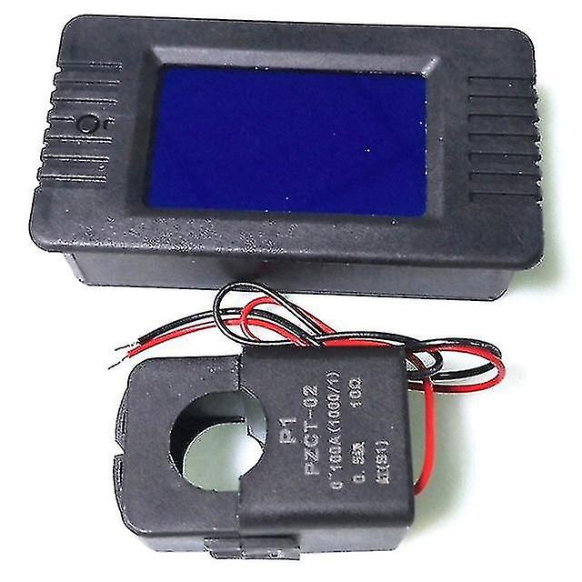 Newest 6in1 220v 100a Single Phase Digital Panel Ampermeter Volt Watt Kwh Power Factor Meter With Split Ct