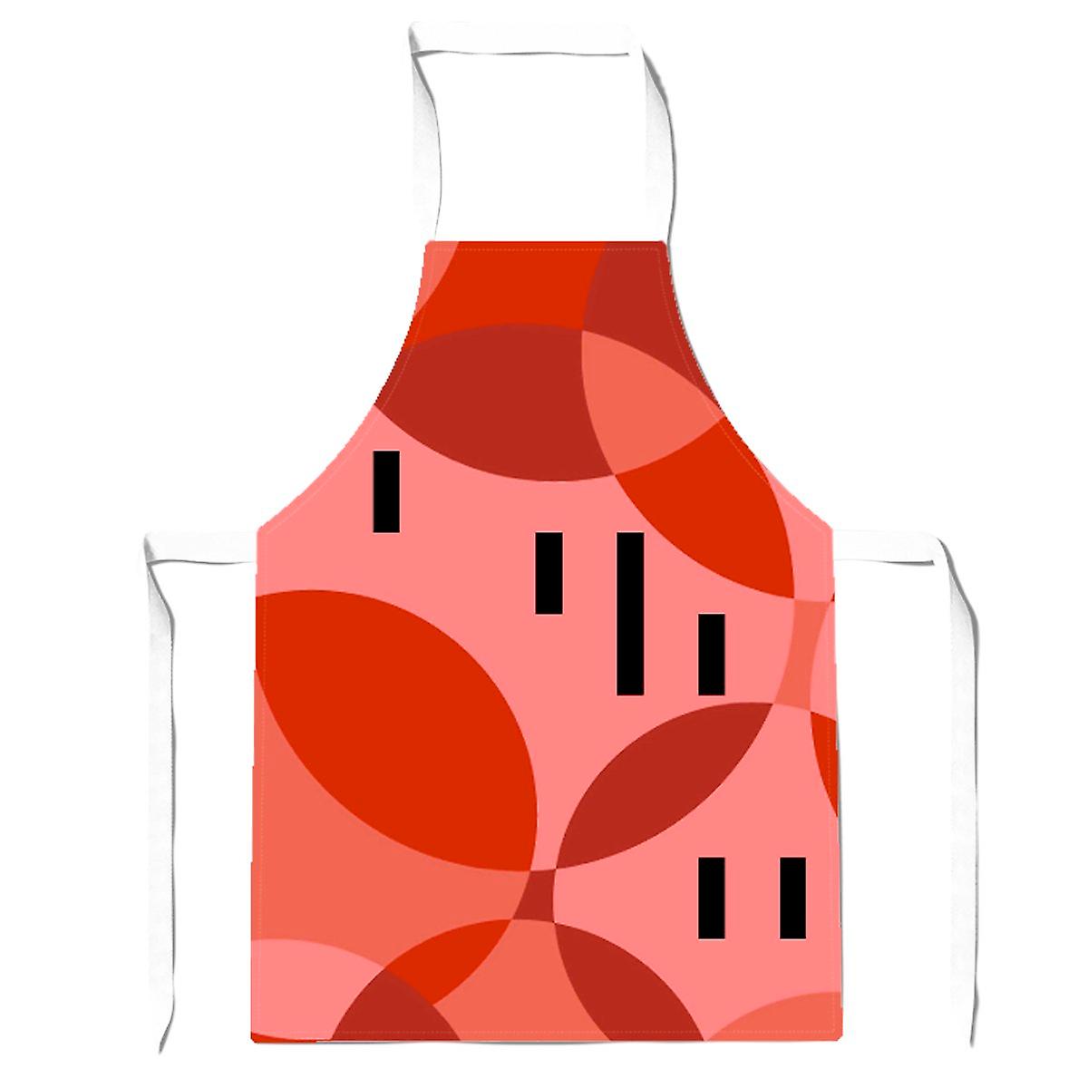 Red Circle Pattern Apron