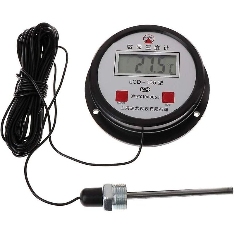 High Temperature Industrial Digital Thermometer with 10m Probe