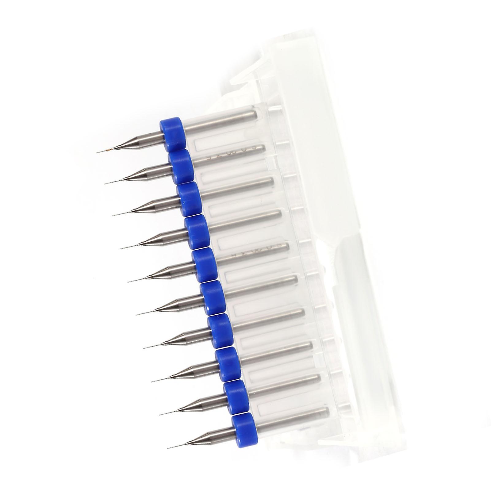 0.2mm Tungsten Steel PCB Micro Drill Bits Set, 10pcs in Case