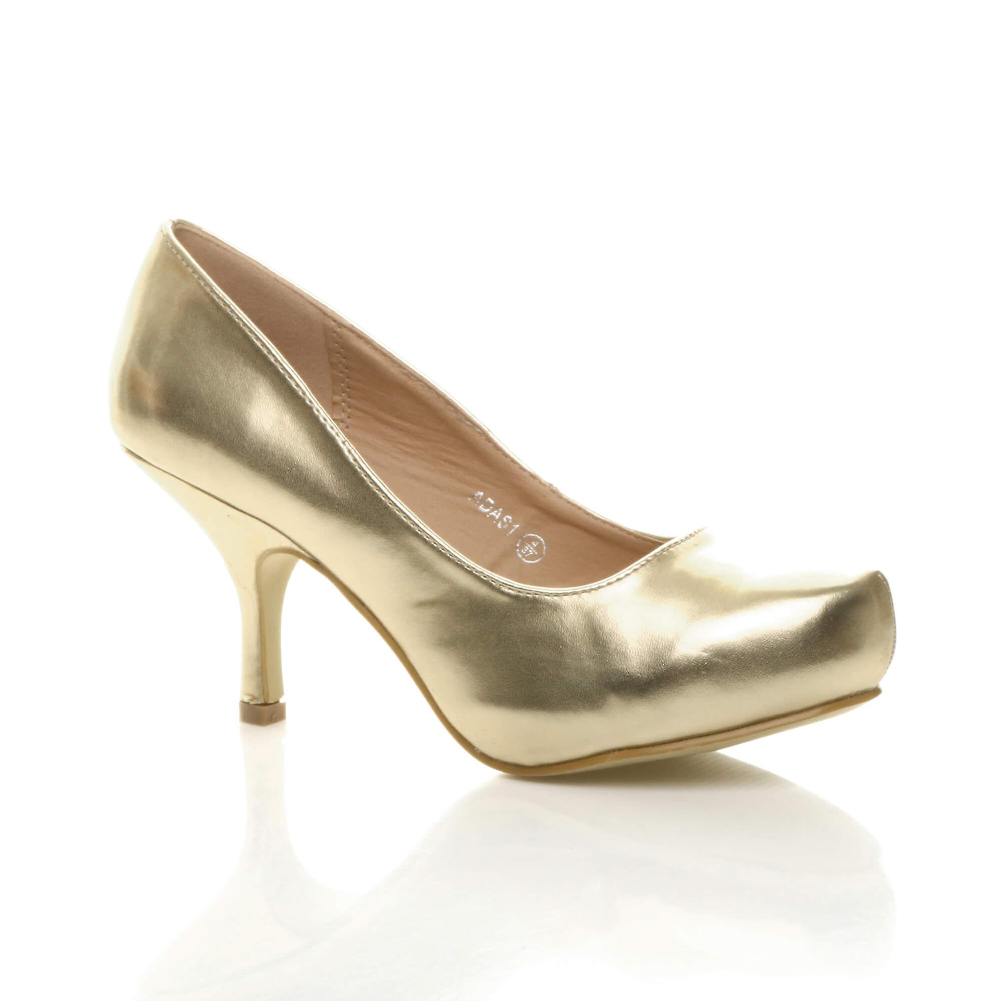 Ajvani 女士低中跟高跟鞋隐形平台工作正式宫廷鞋