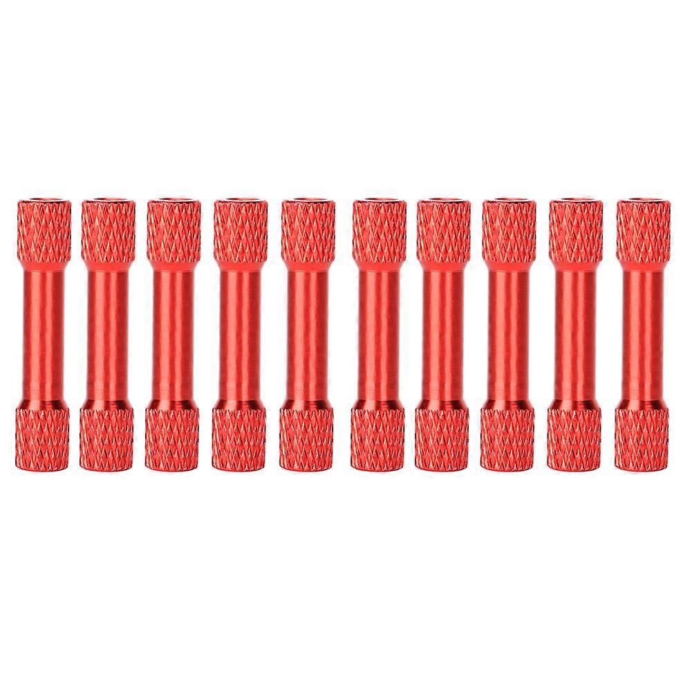 10 قطع المواجهة M3x30mm بأكسيد سبائك الألومنيوم الداخلية الخيط عمود فاصل للطائرة بدون طيارDeep Red