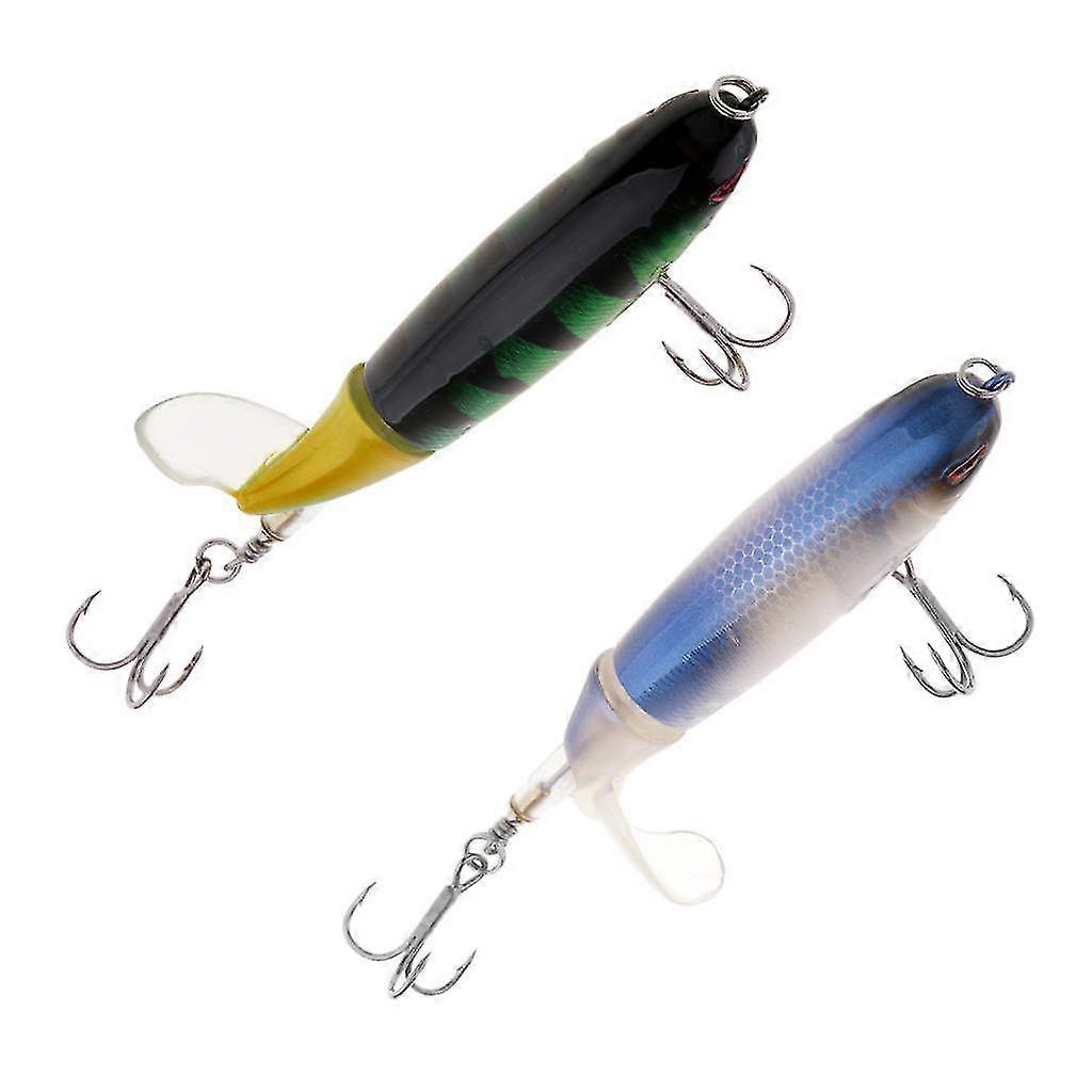 hg 2pcs Whopper Popper Angelköder Topwater schwimmender harter Köder 10cm 13.2g