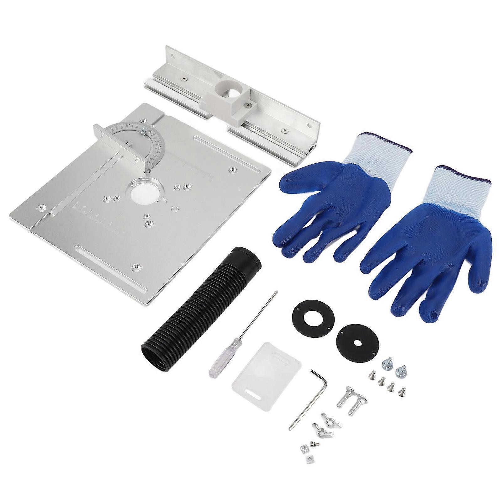 Aluminium Router Table Insert Plate Table for Woodworking Benches Router Plate Wood Tools Adjustable Milling Trimming Machine NO.3665