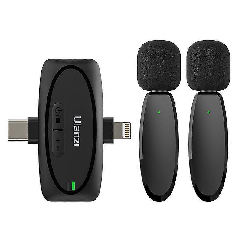 Ulanzi V6 3~in~1 Wireless Lavalier Microphone for iPhone Android PC Computer Camera Real~time Monitoring Noise Reduction Mic NO.0283