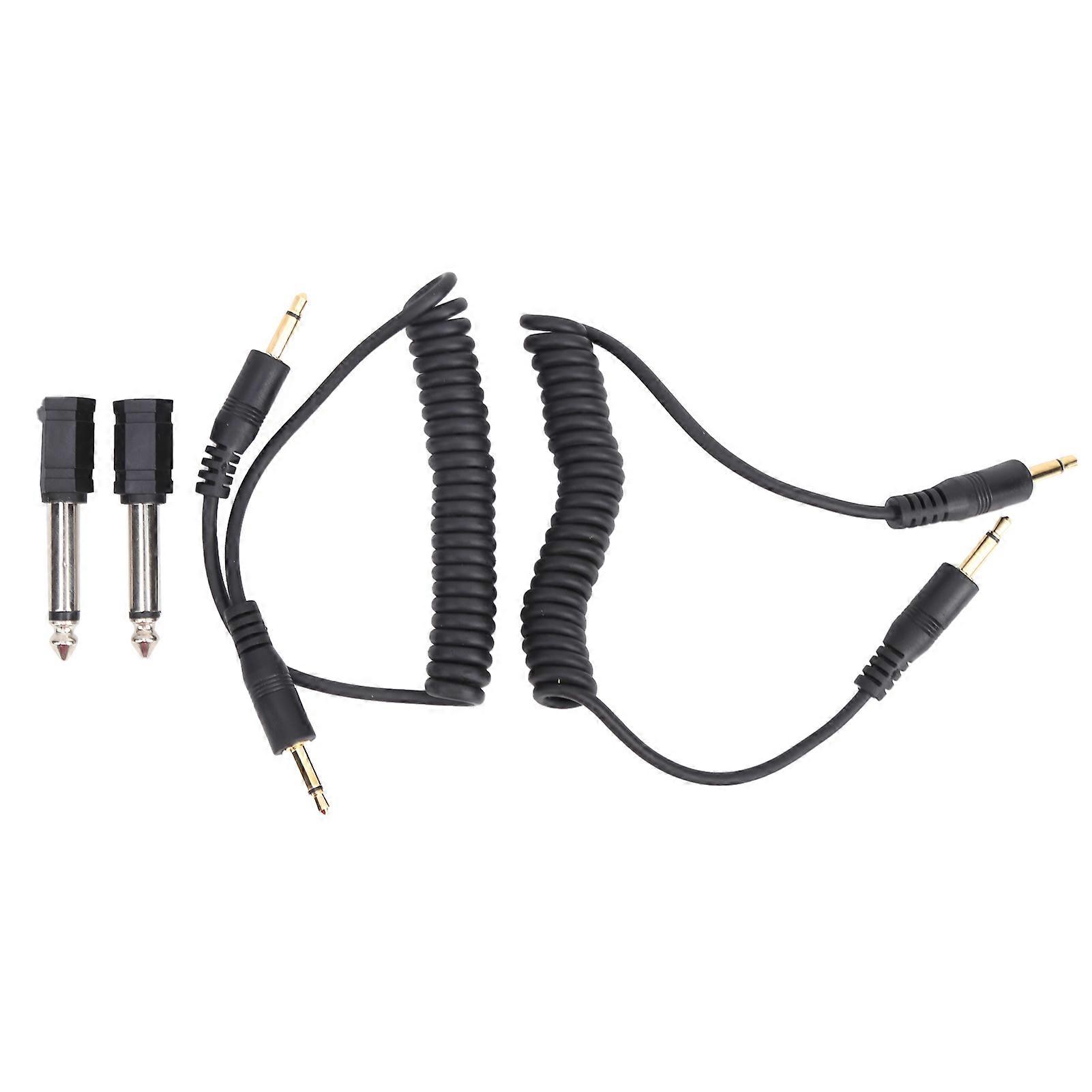 2Pcs Universal Type Digital Camera 3.5mm6.35mm Synchronization Connecting Line Cable Set NO.8211