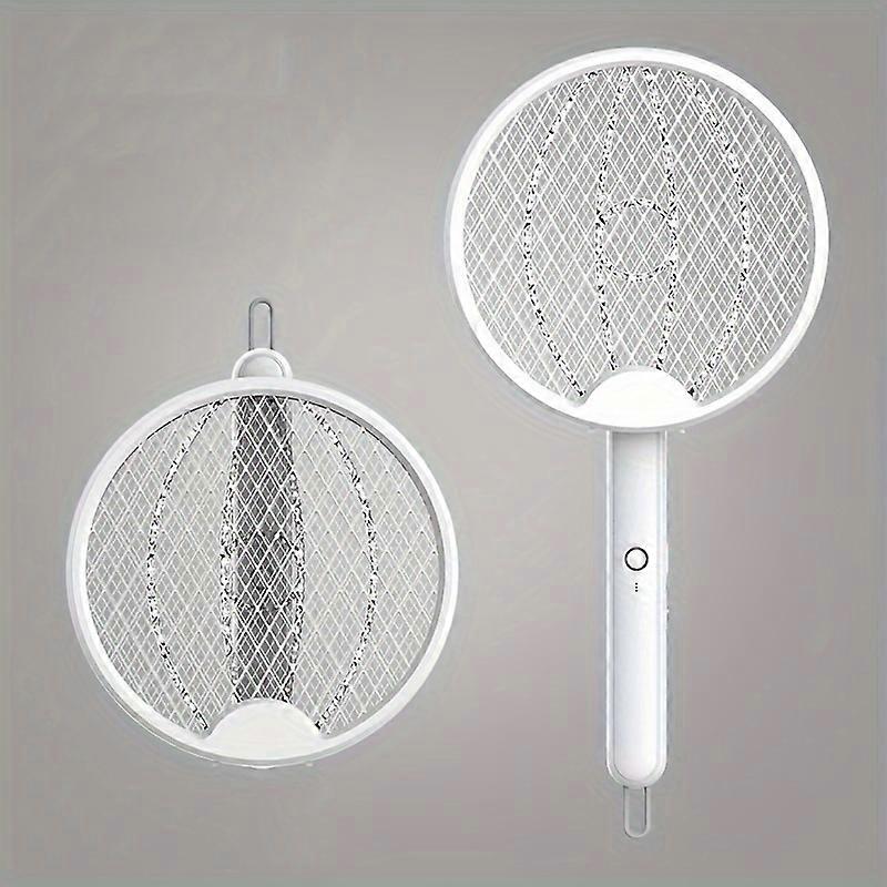 1pc, Electric Fly Swatter, 4-in-1 Bug Zapper Racket, Fly Killer Mosquito Trap Light, USB Rechargeable, Suitable For Indoor Home Office Backyard Yard C