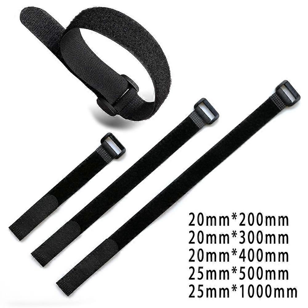 10pcs Reusable Nylon Reverse Buckle Strap Self-adhesive Strap Wire Arrangement Strap Reverse Buckle Hook And Loop Strap