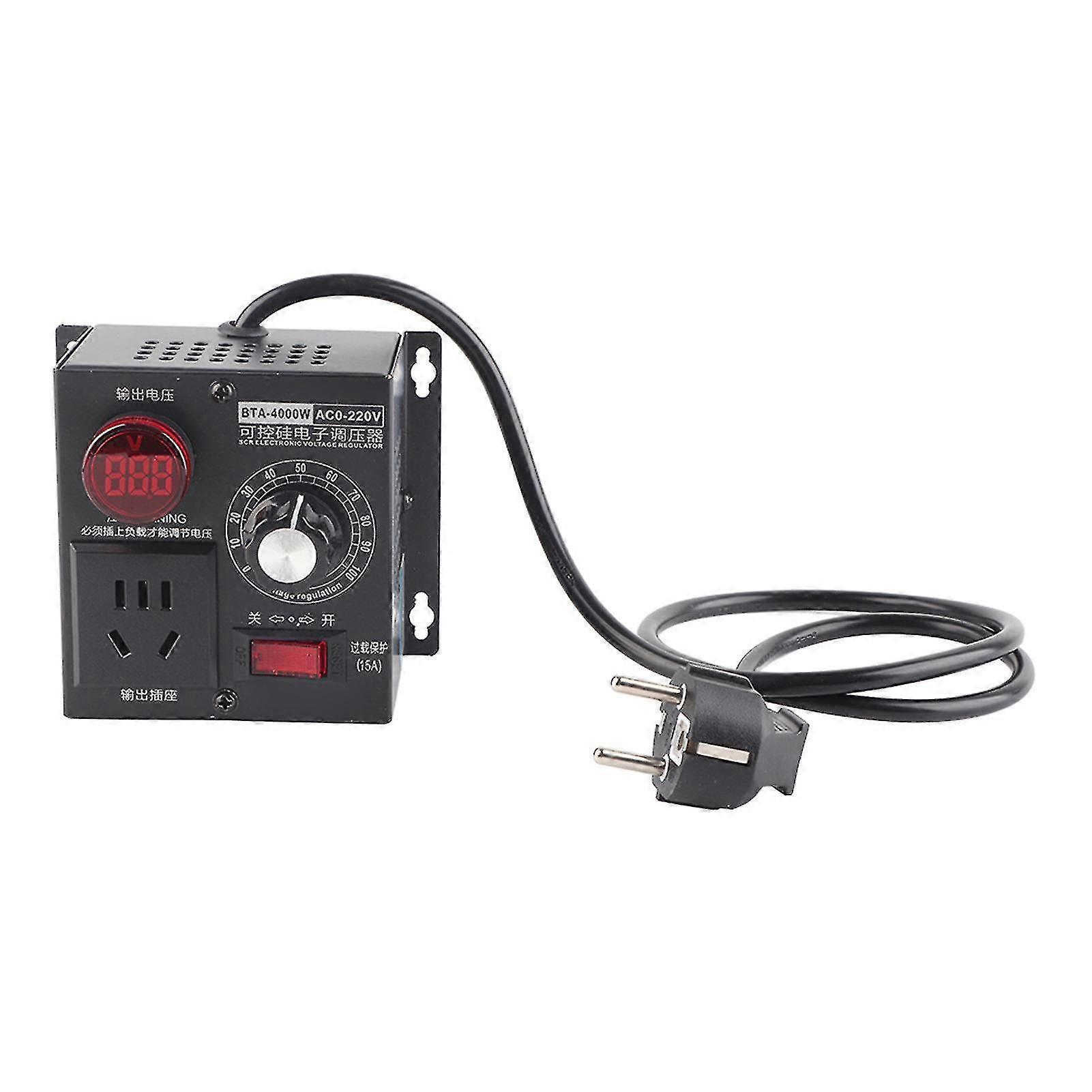 4000WAC220VSCRVoltageRegulatorMotorFanSpeedControllerDimmer(EUPlug)