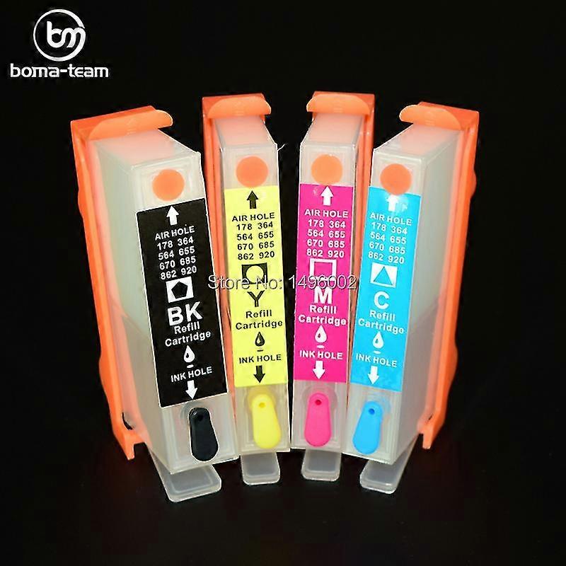 hg 4pcs empty refillable Ink cartridges for HP 862