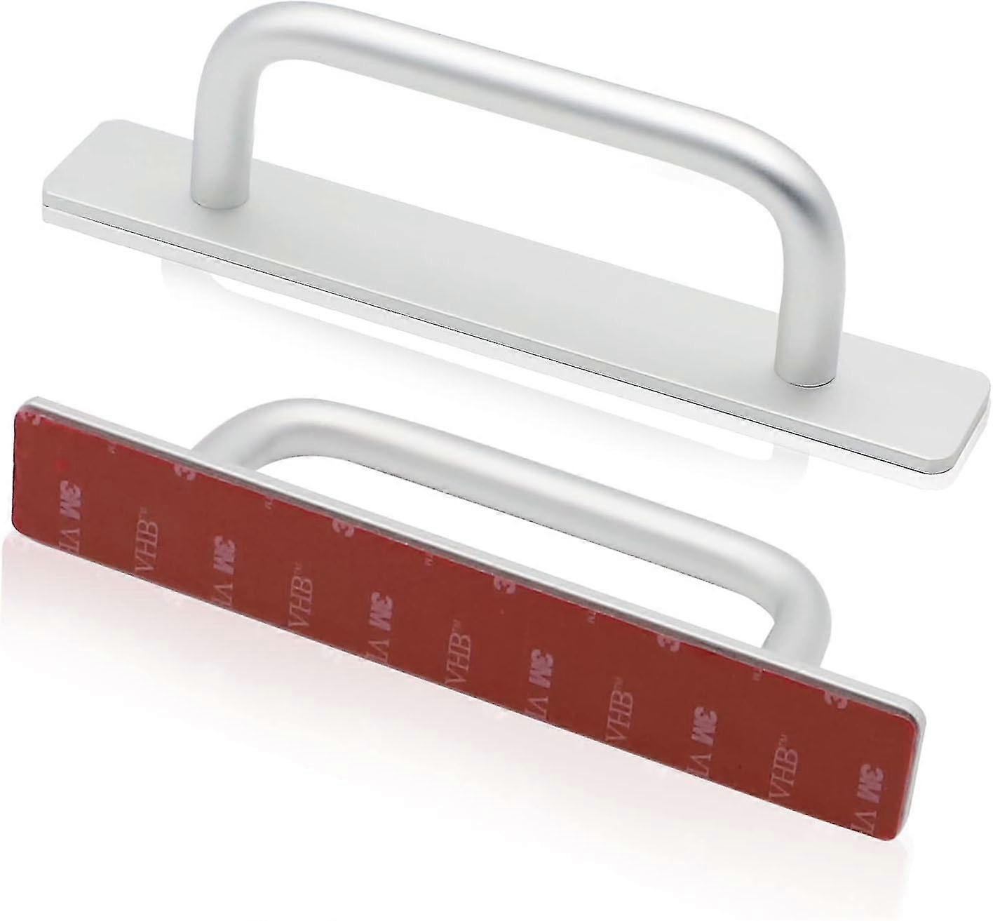 2 Self-Adhesive Aluminum Kitchen Cabinet Handles - 148cm Silver