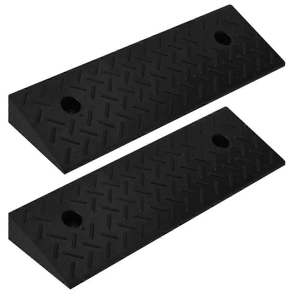 Kerb Ramps 2 Pcs 50X17.5X5 Cm Rubber Mobility Access Ramps
