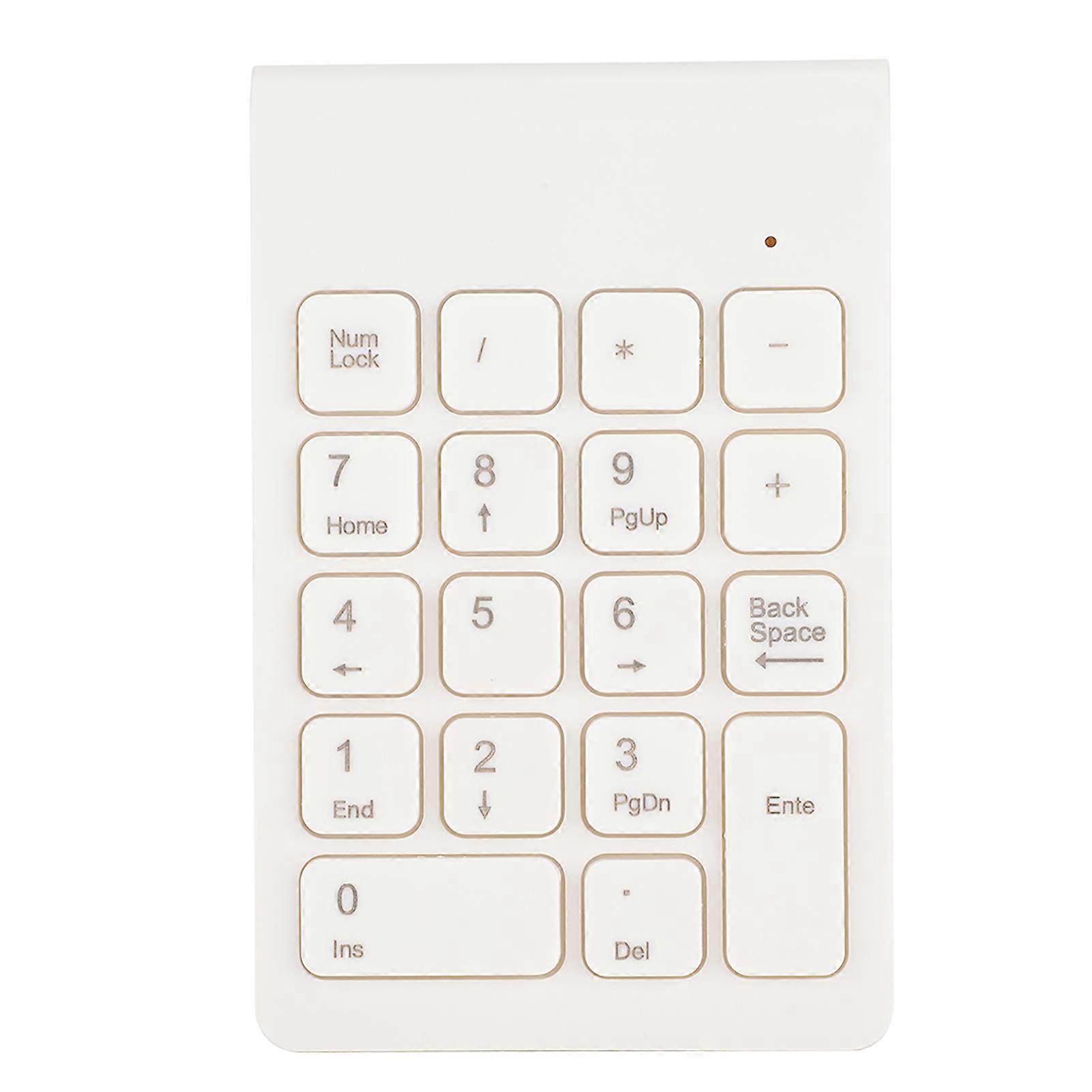 Mini Keyboard Wireless Numeric Keypad 2.4G USB Ergonomic Lightweight PC Computer AccessoryWhite