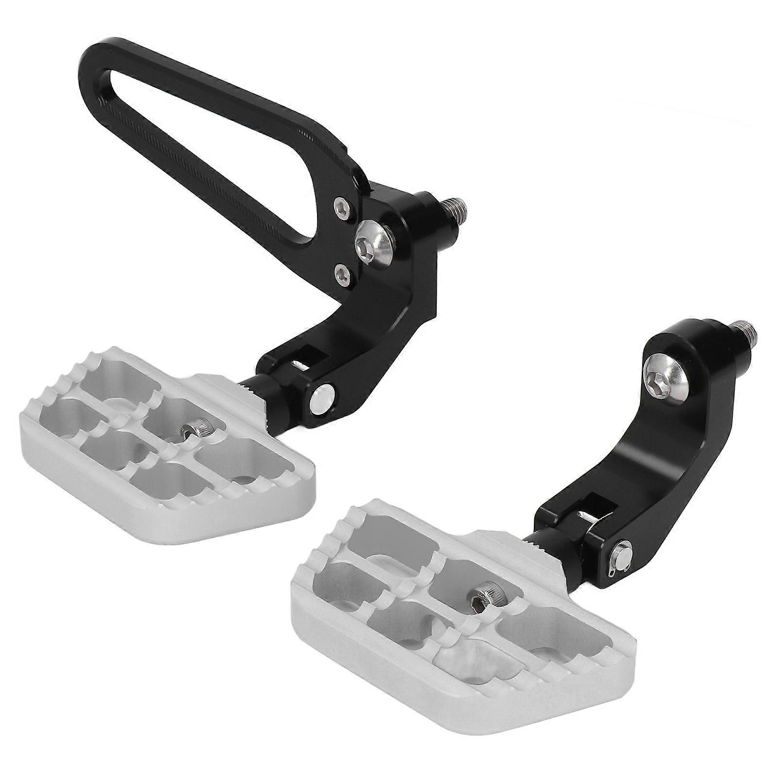 1 Pair Motorcycle Rear Footrests Adjustable Foot Pedal Replacement for R18 20202022+ Black