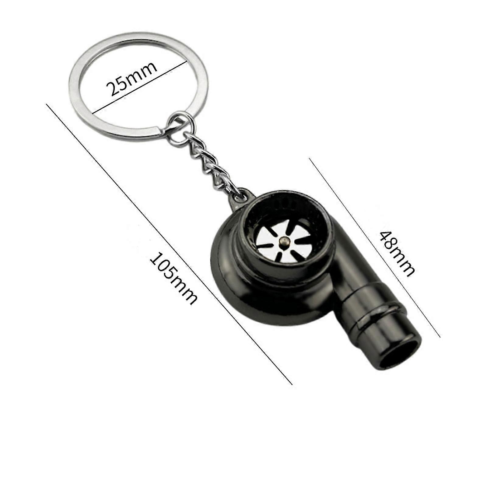 Turbo Turbocharger Keychain, Key Chain Ring Keyring Keyfob, Make Whistle Sound