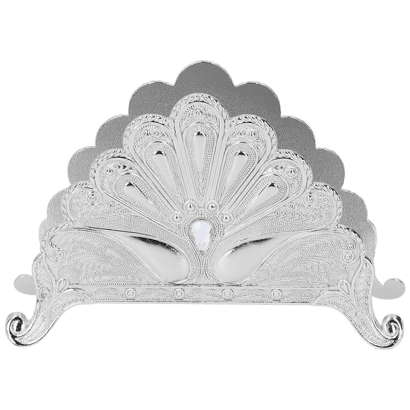 Retro Serviette Holder Table Napkin Rack Tissue Dispenser European Style OrnamentsSilver