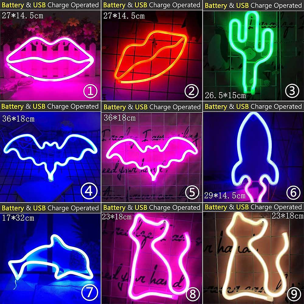 Love Bat Cloud NeonSkilte Pære & Rør