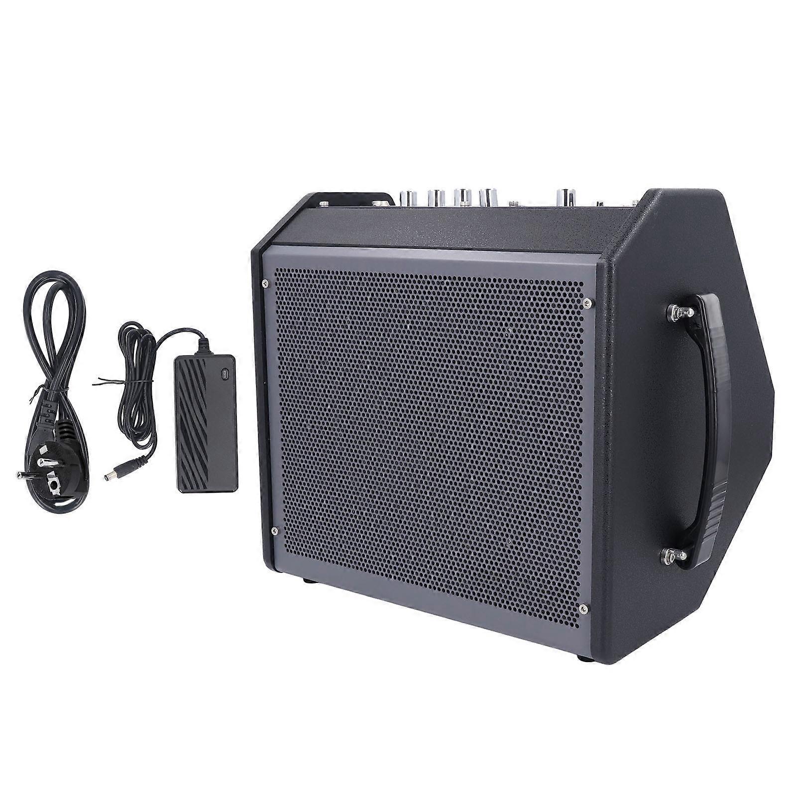 Electric Drum Amp Dual Channel Portable Electronic Drum Amplifier with Dual Speakers 110240V 30W EU Plug
