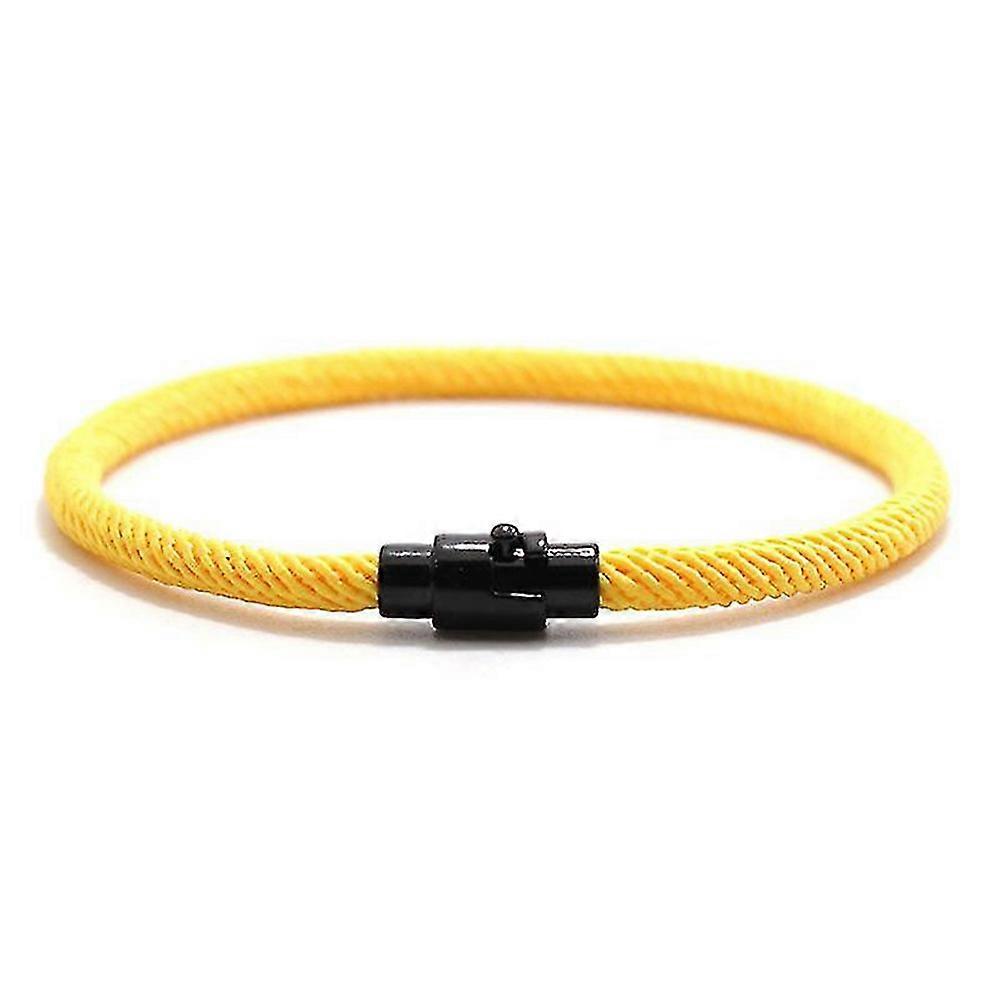 Bracciale Corda Semplice Uomo E Donna Giallo