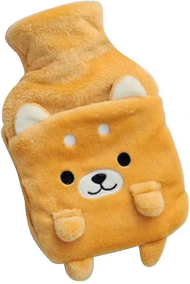 Hot Water Bottle 1 Litre Hot Water Bag With Novelty Plush Super Soft Shiba Inu