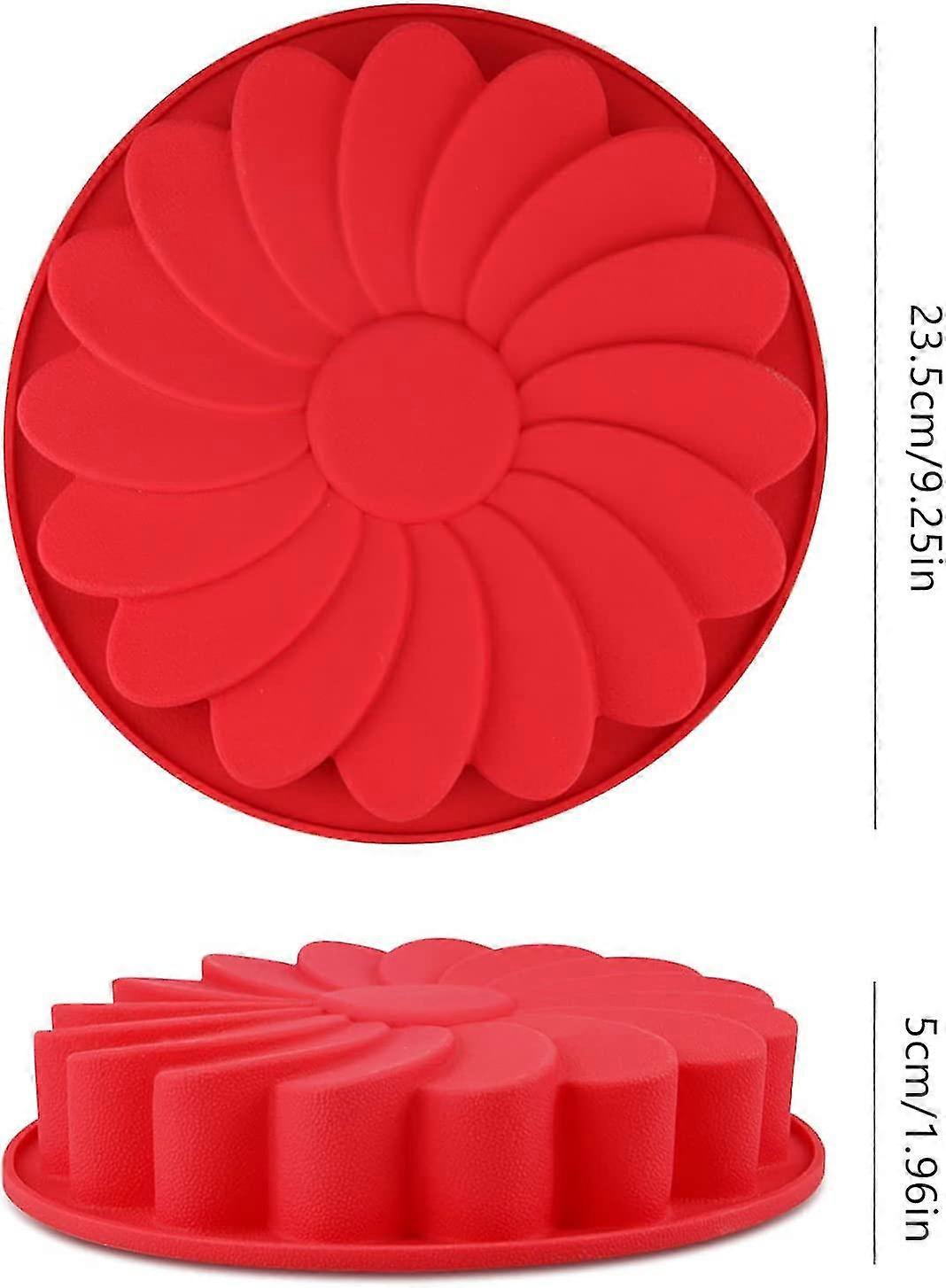 9 Inch Silicone Baking Cake Mould (red)