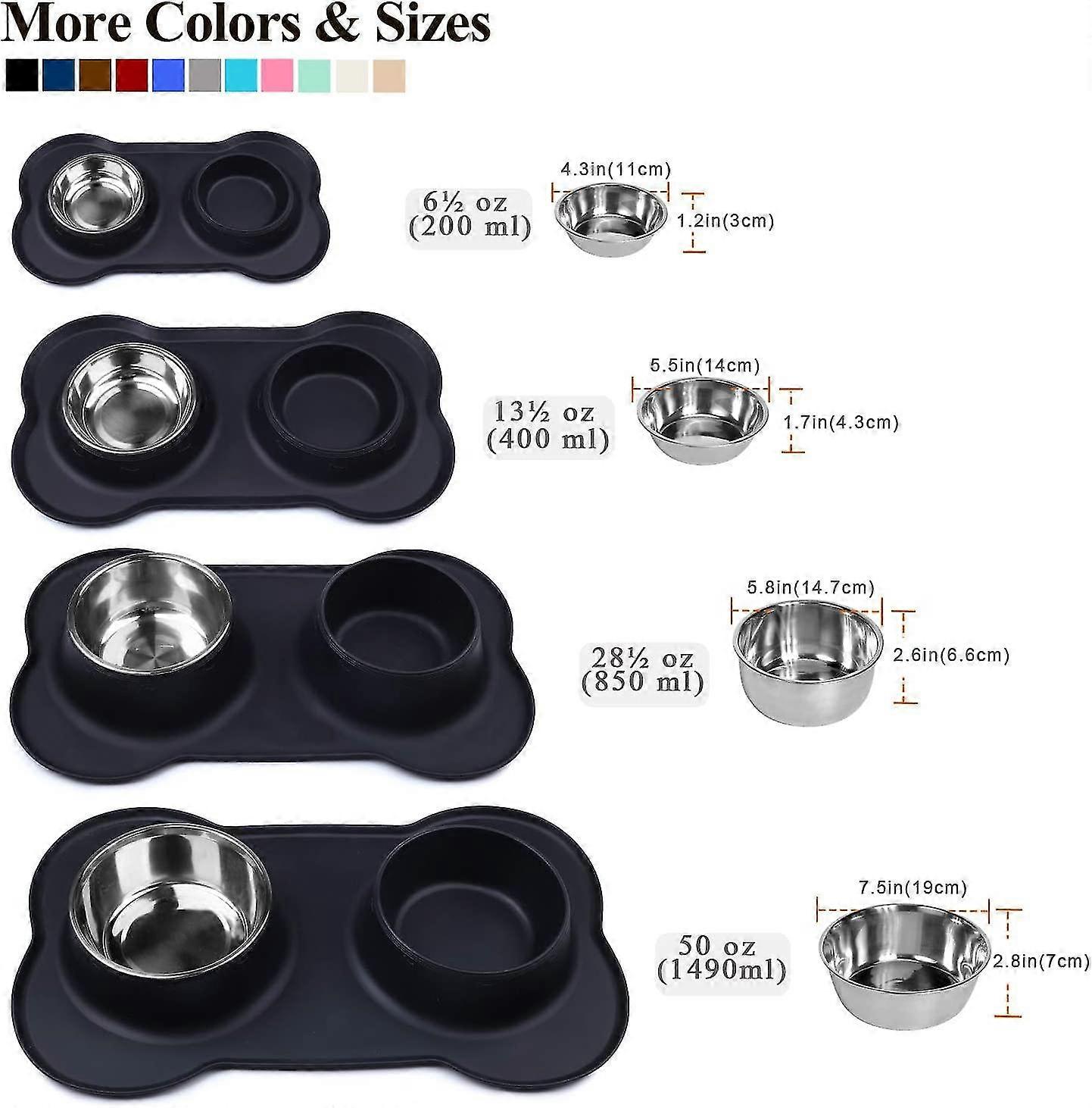 Feeding Dog Bowls For Cats, M, Black